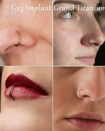 18G  316L Surgical Steel Nose Ring Hoop, Cartilage Hoop Earrings for Women Men  Piercing Jewelry 6mm/8mm/10mm/12mm