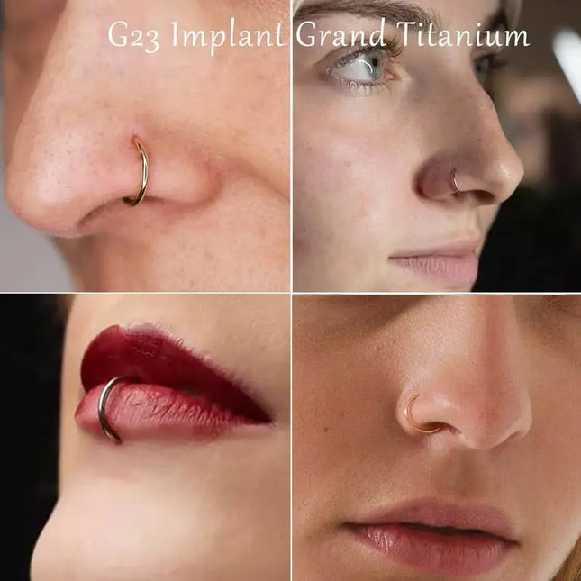 18G  316L Surgical Steel Nose Ring Hoop, Cartilage Hoop Earrings for Women Men  Piercing Jewelry 6mm/8mm/10mm/12mm