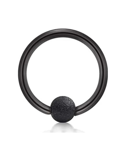 WKOUD Septum Rings Hoop Nose Ring Horseshoe Stainless Steel Cartilage Earrings Hoop Helix Tragus Septum Piercing Jewerly Black