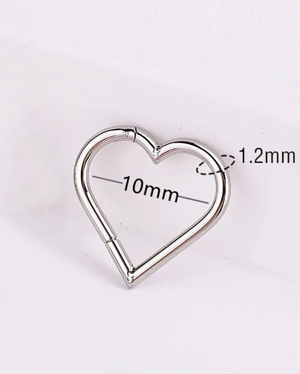 Heart Pearl Nose Rings Pointed Cone Love Lip Pierced Horseshoe Ring Skull Butterfly Nose Septum Piercing Earrings Tragus Jewelry