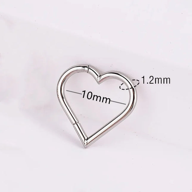 Heart Pearl Nose Rings Pointed Cone Love Lip Pierced Horseshoe Ring Skull Butterfly Nose Septum Piercing Earrings Tragus Jewelry