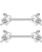 2850-SR / Nipple Rings / body|Heart