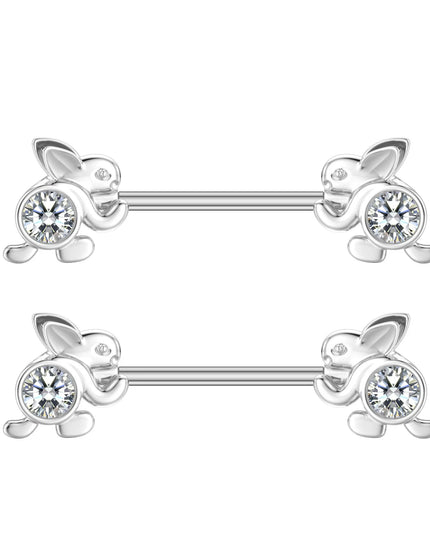 2pcs Animal Plant Series Nipple Piercing Shield Barbell for Women Both Sides Screwed Sexy Body Nipple Ring Piercings Nombril