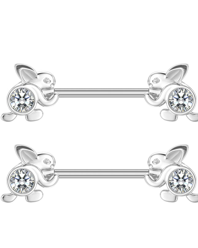 2pcs Animal Plant Series Nipple Piercing Shield Barbell for Women Both Sides Screwed Sexy Body Nipple Ring Piercings Nombril