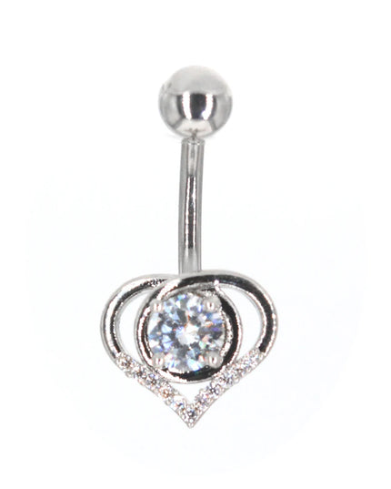 1Pc Butterfly Sexy Dangling Navel Belly Button Ring Oreja 14G Heart Brand New Heart 316L Surgical Steel Belly Piercing Jewelry