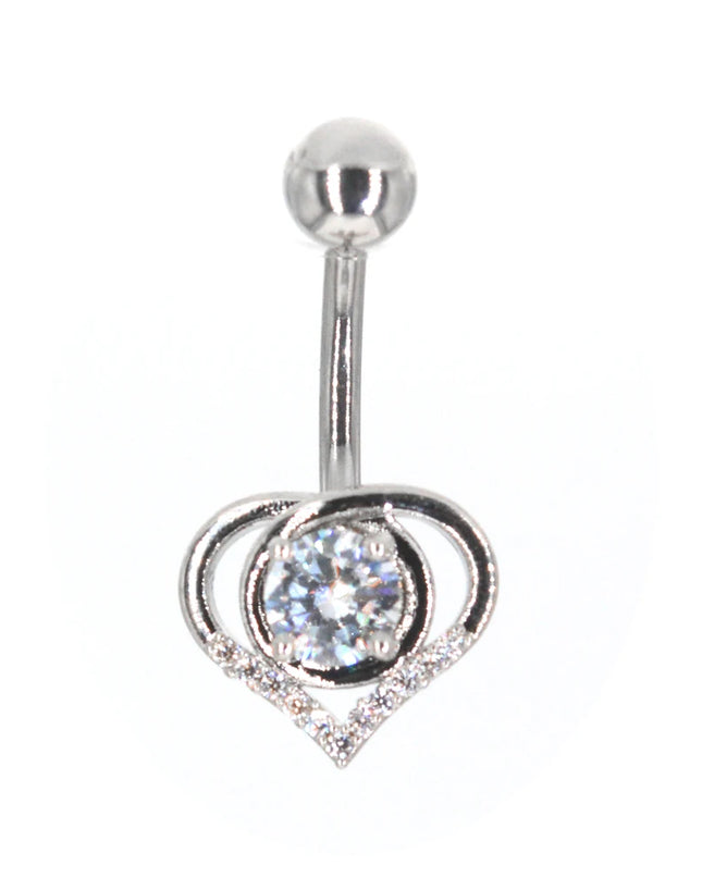 1Pc Butterfly Sexy Dangling Navel Belly Button Ring Oreja 14G Heart Brand New Heart 316L Surgical Steel Belly Piercing Jewelry