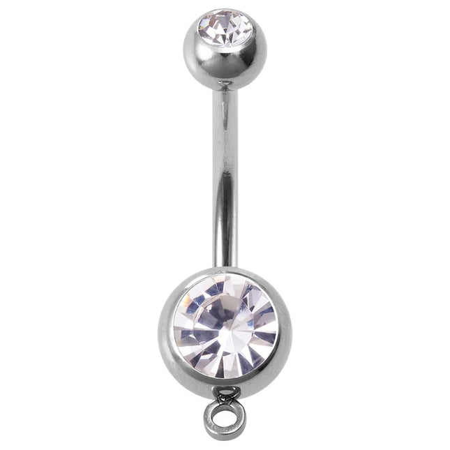 1/4pcs Belly Button Rings DIY Jewelry Making Supplies Findings Pendant Navel Stud Stainless Steel Barbell Piercing Body Jewelry
