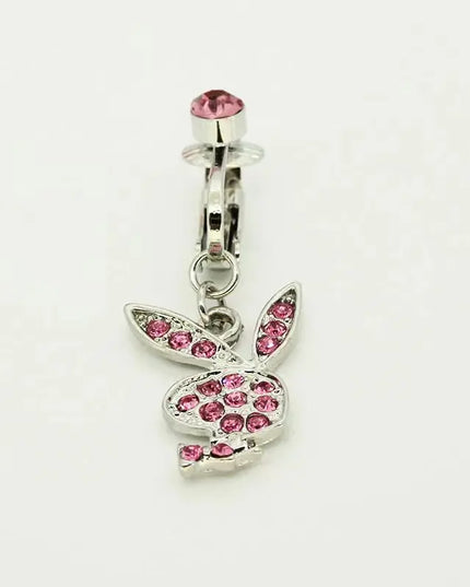 Fake belly Piercing Bunny Fake Belly Button Rings for Women Non piercing Navel rings Body Jewelry Belly Rings