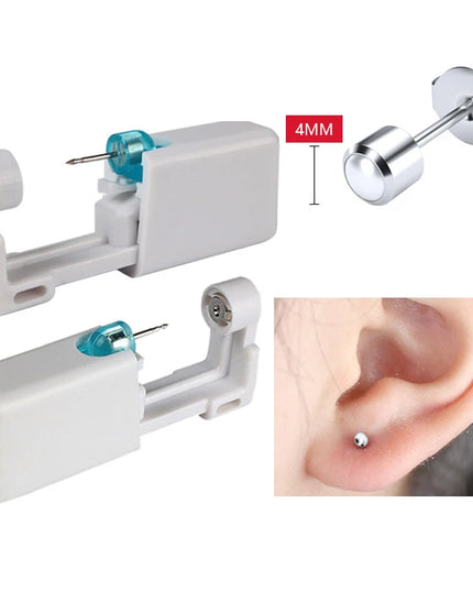 Ear Piercing Gun Disposable Disinfect Safety Earring Piercer Kit Studs Nose Ring Piercing Machine Body Jewelry Tool 17 Colors