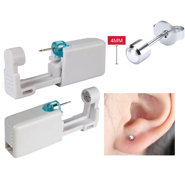 Ear Piercing Gun Disposable Disinfect Safety Earring Piercer Kit Studs Nose Ring Piercing Machine Body Jewelry Tool 17 Colors