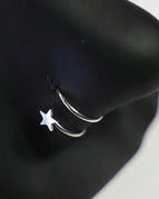 Set 3 / Nose Rings & Studs / 0.8x10mm|Face|Curved barbell