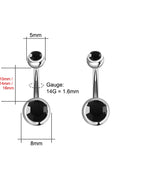 16mm - 2pcs / Black