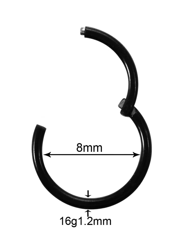 6/8/10/12mm Stainless Steel Nose Rings Hoop for Women Men 18G 16G Cartilage Piercing Body Jewelry Segment Lip Ring