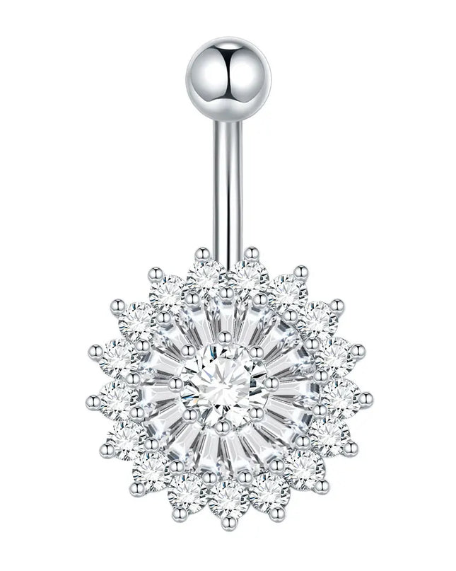  1pc Belly Button Piercing for Women Zircon Moon Butterfly Belly Button Ring Cartilage Navel Earring Jewelry Piercing ombligo