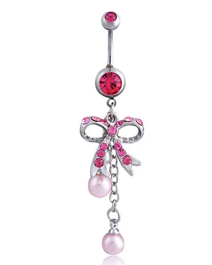 Steel Belly Button Rings Pink Crystal Piercing Navel Heart Style Navel Piercing Earring Belly Piercing Sexy Body Jewelry Ombligo
