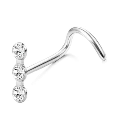 Bobisty 1Pc Nose Rings for Women Men Surgical Stainless Steel Retainer Clear Nose Rings Hoops Cartilage Tragus Piercing Jewelry
