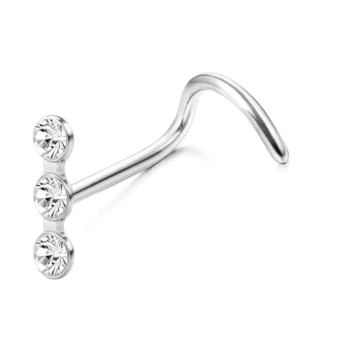 Bobisty 1Pc Nose Rings for Women Men Surgical Stainless Steel Retainer Clear Nose Rings Hoops Cartilage Tragus Piercing Jewelry