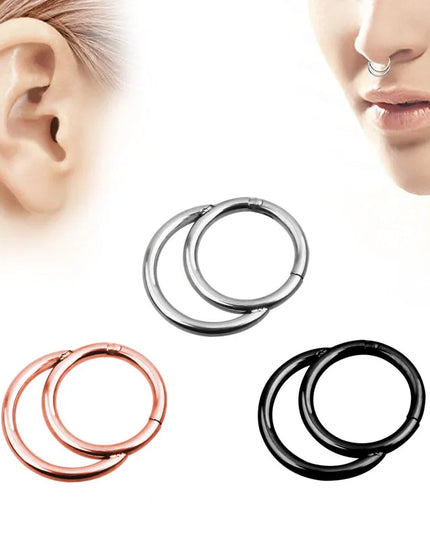 3/4/5/8/10/15/30pcs/lot Fake Nose Studs Ring Piercing Sets L-S-Shaped Curved Nose Rings Pack Steel Star Heart Moon Nose Jewelry