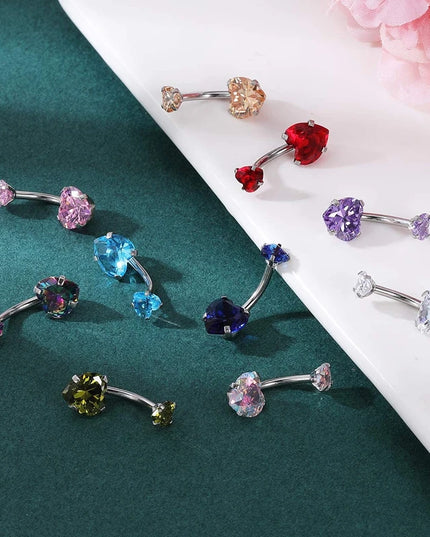 Steel Belly Button Rings for Women Girls Crystal Piercing Navel Ring Bar Drop Dangle Body Belly Navel Fashion Body Jewelry