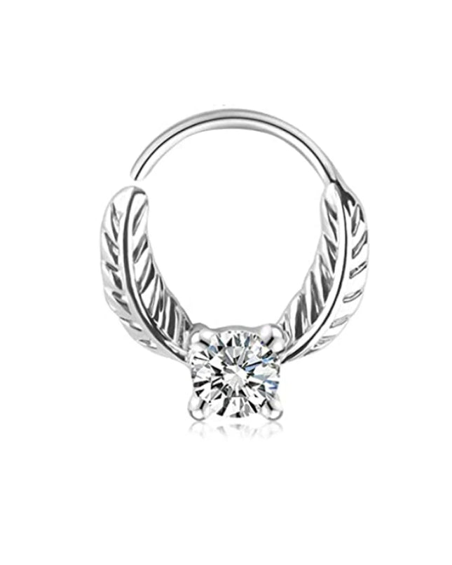 WKOUD 1Pcs Septum Rings Hoop Nose Ring Horseshoe Stainless Steel Cartilage Earrings Hoop Helix Tragus Septum Piercing Jewerly