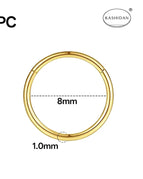 1PC Gold 8mm / Nose Rings & Studs / Ears