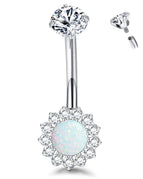 style 3 / Navel & Bell Button Rings / 14G(1.6mm)|body|Curved barbell
