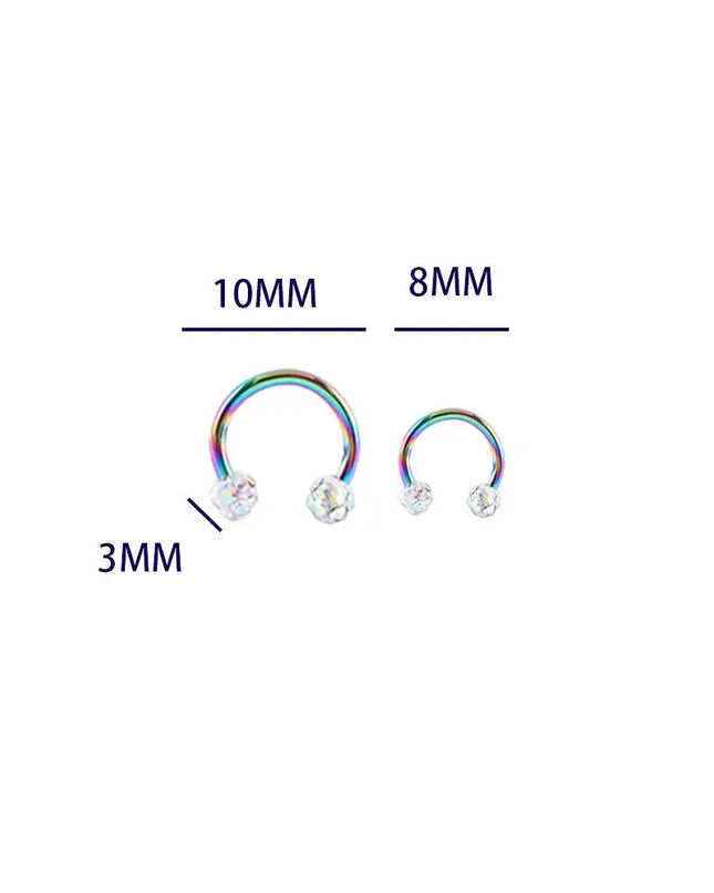 Nose Cuff Punk Gifts Men Earrings Diamond Septum Rings Piercing Nose Ring Body Jewelry Stainless Steel