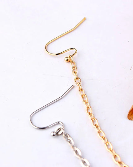 New 1Pcs  Ear Hook Nose Ring Body Jewelry Tassel Chain Link Nose Piercing Body Puncture Nostril Piercing for Women Jewelry