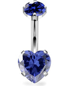 Sapphire / Navel & Bell Button Rings / 14G 1.6x10x8x5mm|body