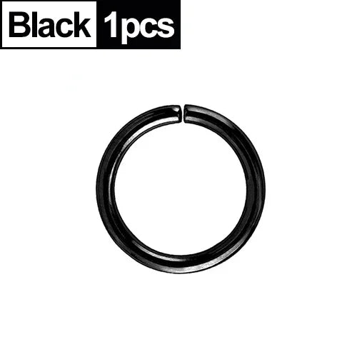1/2pcs Nose Ring Clips Septum Ring Hoop Cartilage Tragus Helix Small Piercing Nose Rings  For Women Body Jewelry Accessories