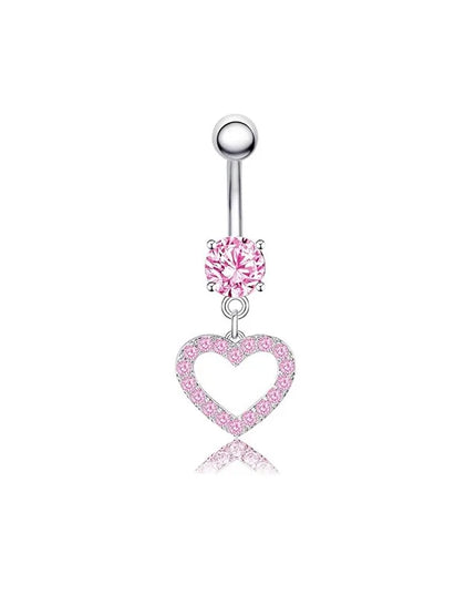 Belly Button Dangle Belly Rings Surgical Stainless Steel Cute Bow Butterfly Heart Flower Belly Button Piercing Jewelry For Women