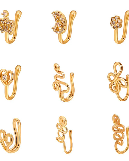 Men Women Nose Ring Clip Fake Septum Piering Rock Hip Hoop Punk Stainless Steel Body Jewelry Non Perforation Nose Clip Ring 2026