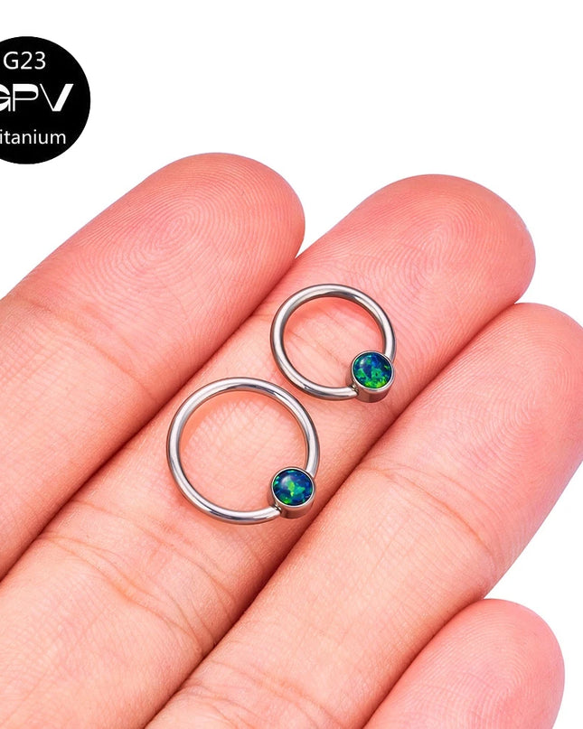 G23 Titanium Nose Ring Middle Clip Ball Popular Men's And Women's Punk Puncture Jewelry Nasal Septum Ring