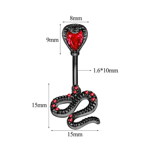 1PCS Bat Belly Button Piercing Jewelry 14G Claw Belly Ring Body Piercing Bee Navel Piercing Heart Belly Bars Piercings Ombligo