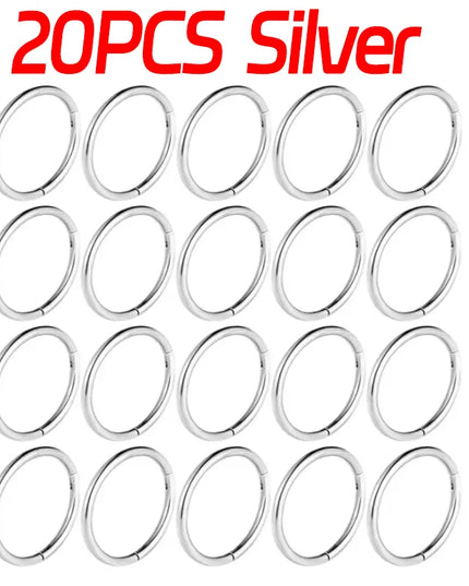 Nose Rings Septum Piercing Clicker Nose Hoops Piercings Titanium Hinged Segment Rings Helix Piercing Unisex Body Jewelry Earring