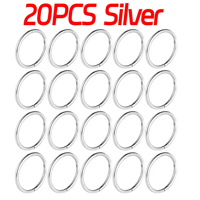 Nose Rings Septum Piercing Clicker Nose Hoops Piercings Titanium Hinged Segment Rings Helix Piercing Unisex Body Jewelry Earring