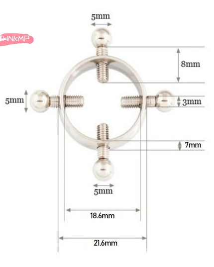 1Pcs Adjustable Stainless Steel Nipple Ring Clip-On Fake Nipple Piercing Jewelry for Women Various Colors Available