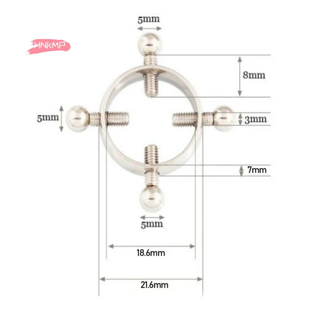 1Pcs Adjustable Stainless Steel Nipple Ring Clip-On Fake Nipple Piercing Jewelry for Women Various Colors Available