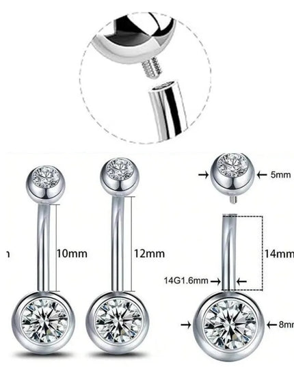 Fashion Titanium Material Belly Button Rings Curved Dangle Design Navel Piercing Belly Rings Body Piercing