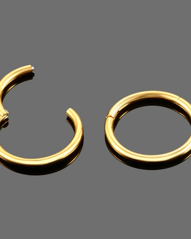 6/8/10/12mm Stainless Steel Nose Rings Hoop for Women Men 18G 16G Cartilage Piercing Body Jewelry Segment Lip Ring
