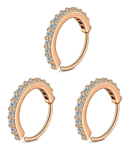 1/2/3pcs Fake Nose Ring For Women Stainless Steel Round Cartilage Tragus Helix Ear Nose Piercing Falso Nariz Body Jewelry