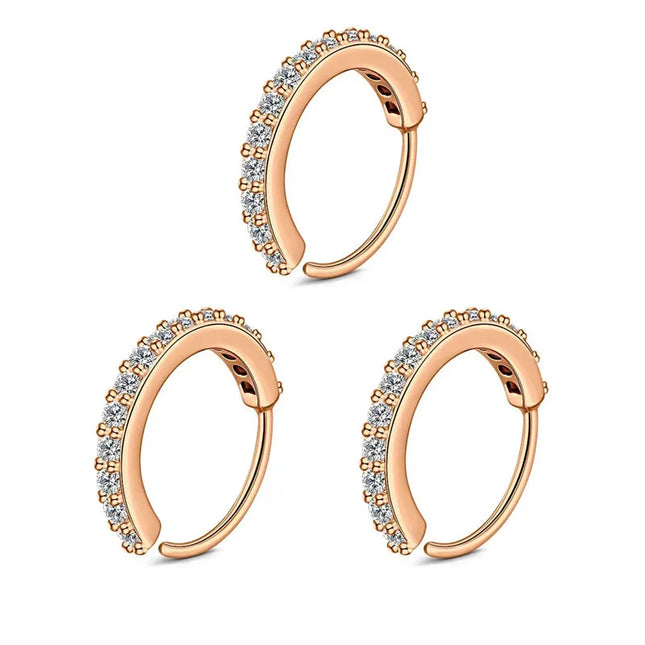 1/2/3pcs Fake Nose Ring For Women Stainless Steel Round Cartilage Tragus Helix Ear Nose Piercing Falso Nariz Body Jewelry