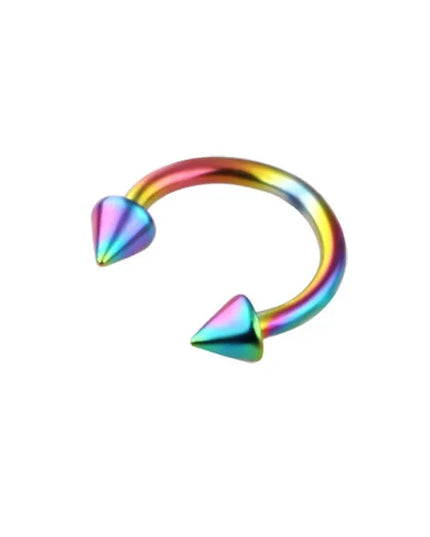 8X 16G 1.2mm Multicolour Septum Horseshoe Nose Ring Steel 3mm Cone Ear Tragus Monroe Lip Stud Body Piercing