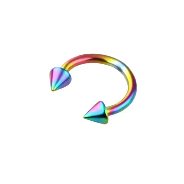 8X 16G 1.2mm Multicolour Septum Horseshoe Nose Ring Steel 3mm Cone Ear Tragus Monroe Lip Stud Body Piercing