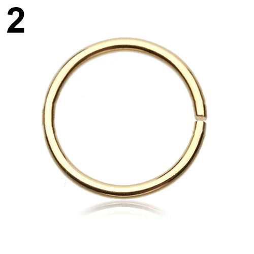1/2pcs Nose Ring Clips Septum Ring Hoop Cartilage Tragus Helix Small Piercing Nose Rings  For Women Body Jewelry Accessories