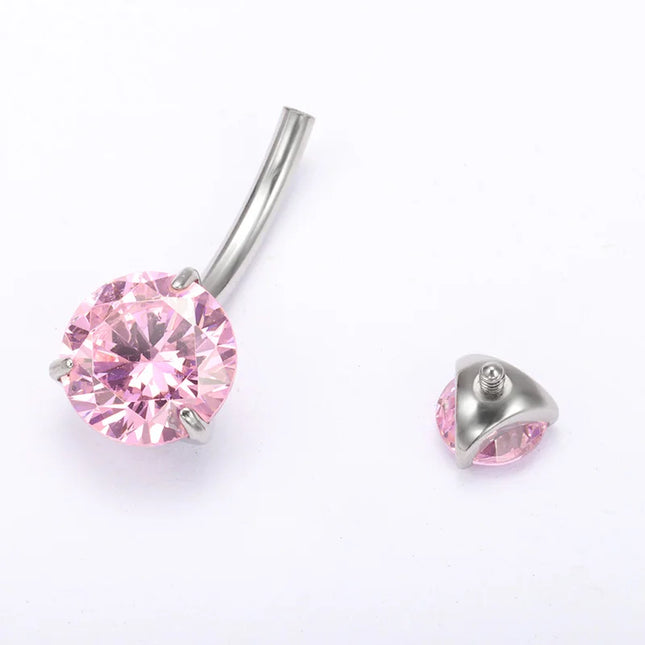 ASTM F136 Titanium Banana Bend Belly Button Rings 8mm 10mm 12mm 14mm Belly Rings Piercing Barbell Navel Ring Sexy Belly Piercing