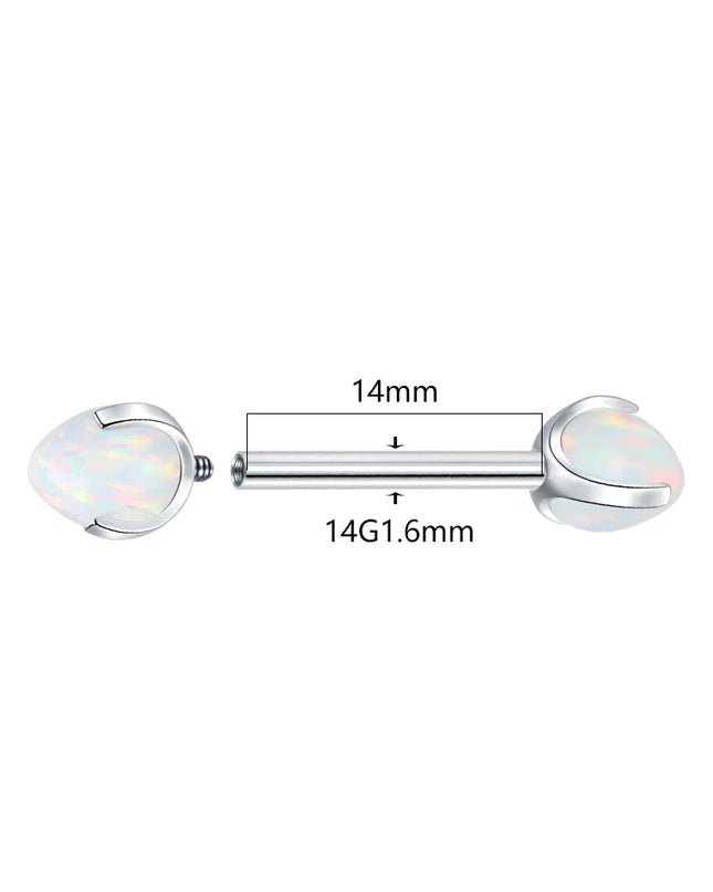 1Pc Titanium Nipple Piercing Jewelry Internally Threaded Nipple Barbell Mamilo Piercing Prong Set Heart CZ Nipple Rings Women