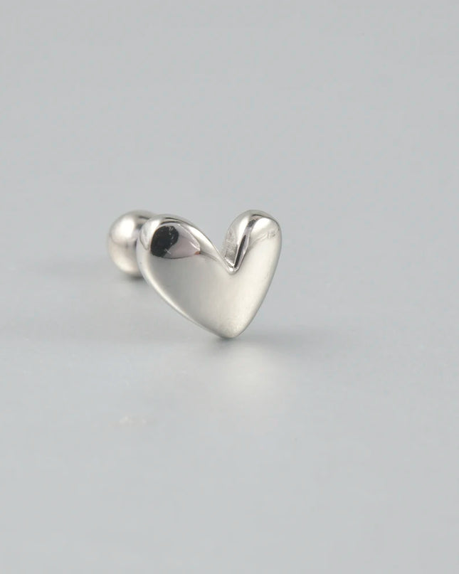 Surgical Steel Ear Barbell Helix Piercing Cartilage Ear Lobe Tragus Stud Earring Heart Rabbit Moon Rose Cross Earring Jewelry