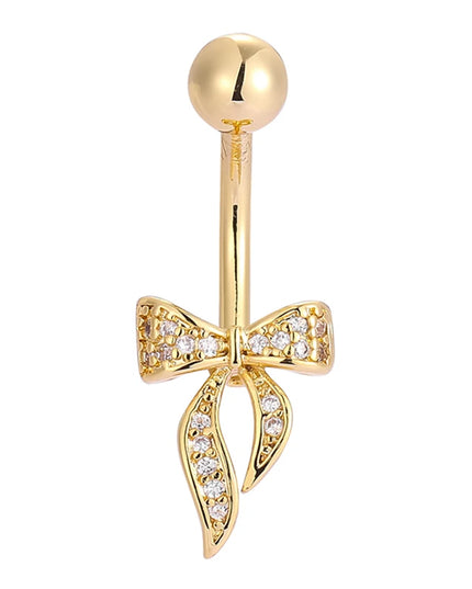 1PC 14G Surgical Steel Belly Button Rings Bow Butterfly Snake Cubic Zirconia Belly Button Barb Ombligo Piercing Jewelry