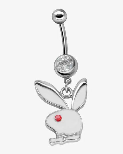 1pc Belly Button Rings Bunny Navel rings  Rabbit Belly Rings for Women Gem stone Pink Blue Bunny Fake Belly Piercing Rin